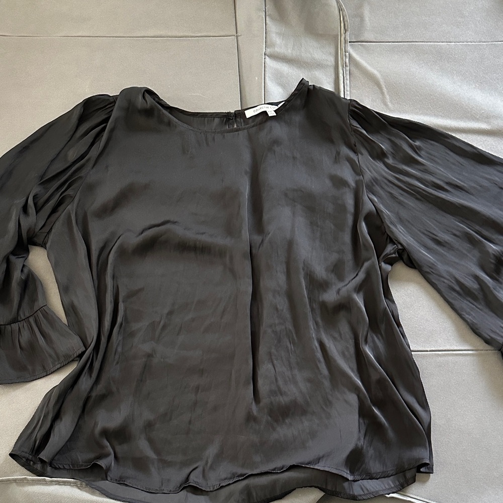 Collective Concepts Black Satin Blouse